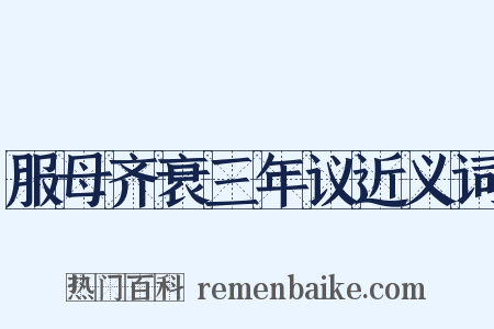 服母齐衰三年议近义词是什么意思的图片